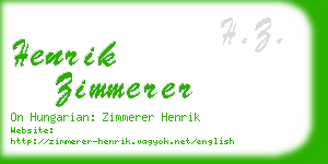 henrik zimmerer business card